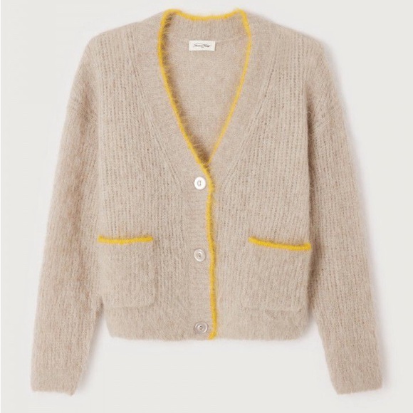 American Vintage Sweaters - American Vintage Bymi Cardigan with Yellow Accents